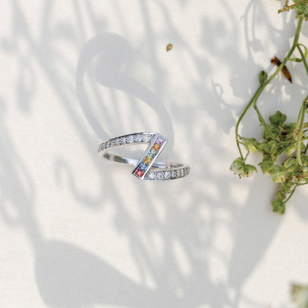 Kai Multi Stone Silver 925 Ring