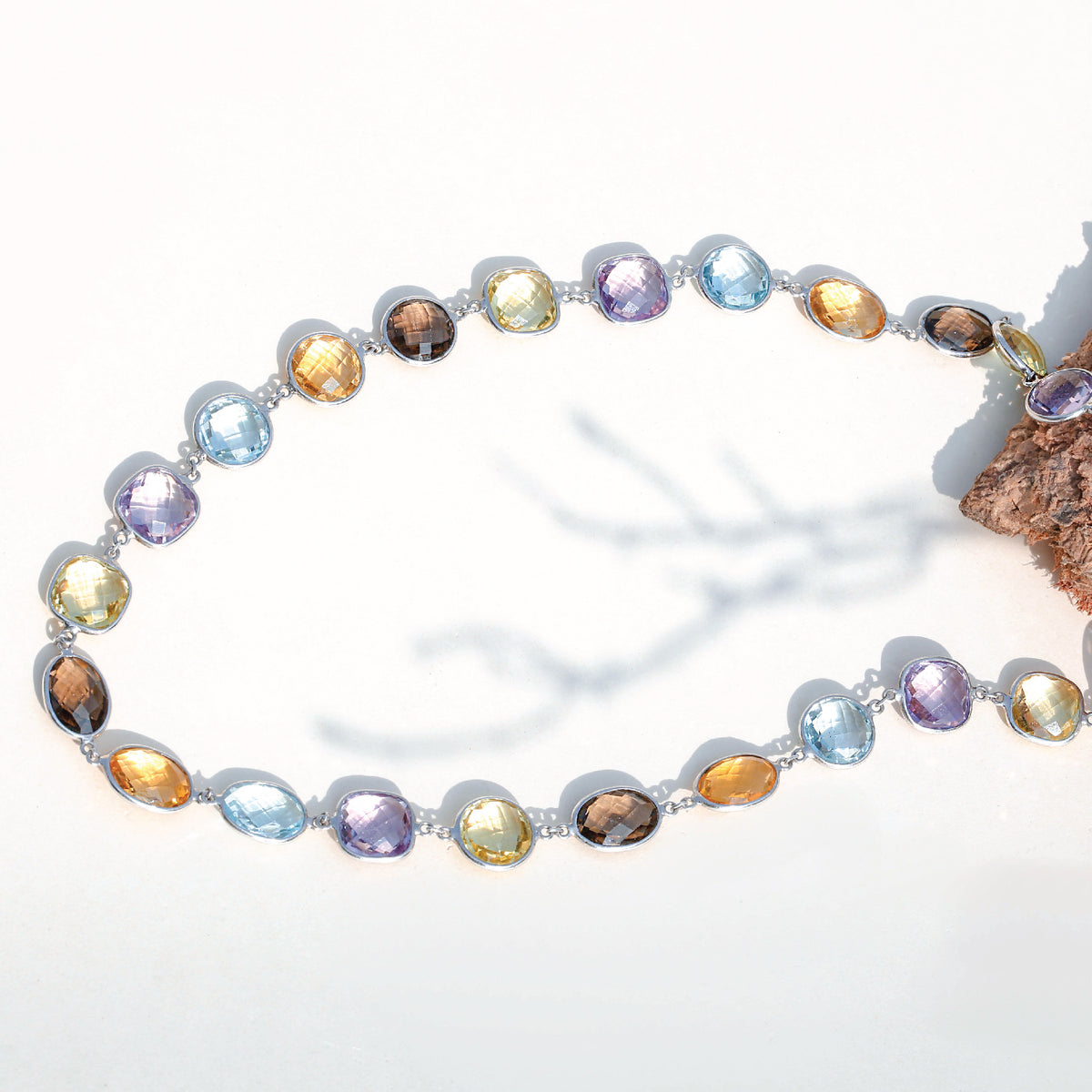 Kash Color Stone Silver 925 Necklace