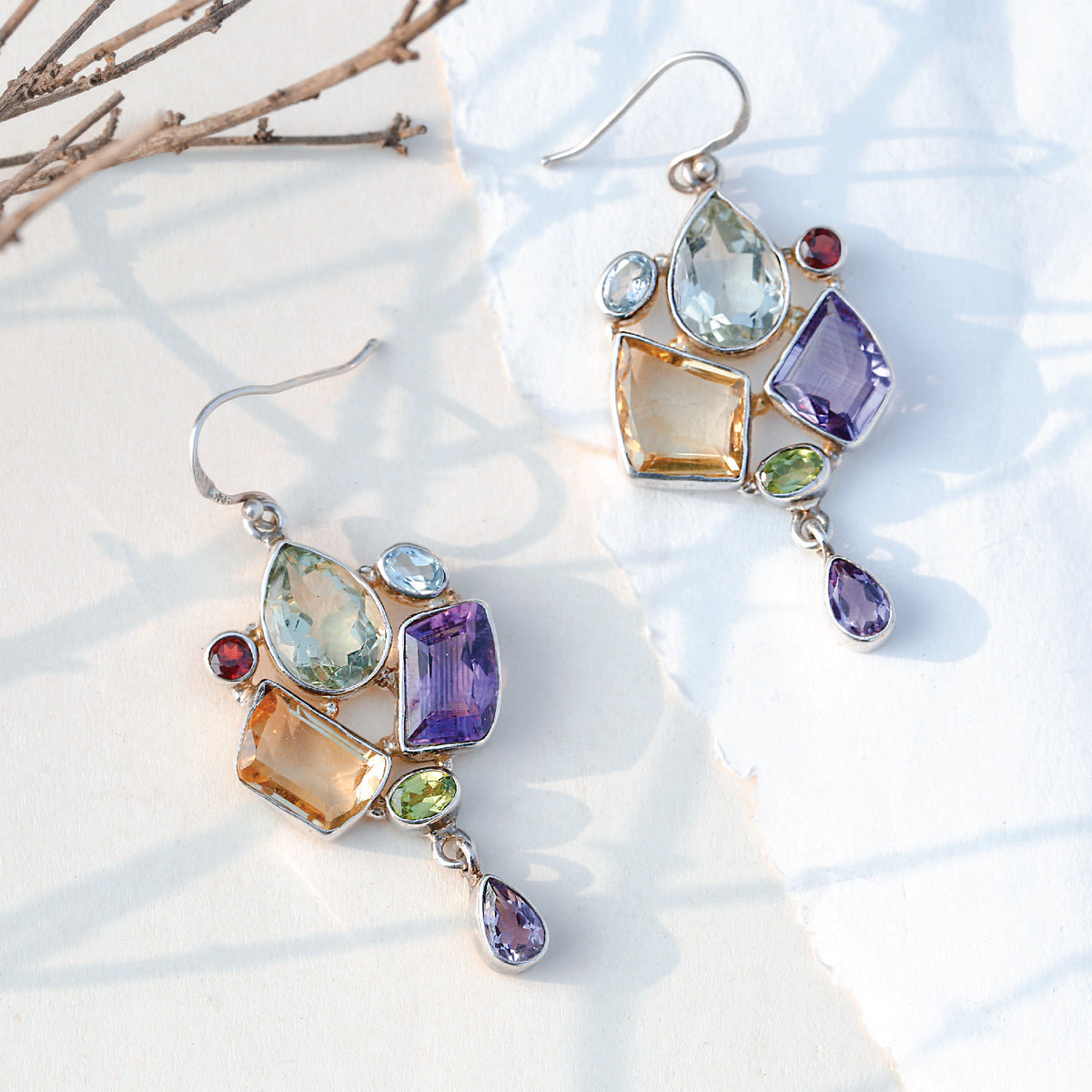Tadeo Colorstone Silver 925 Earrings