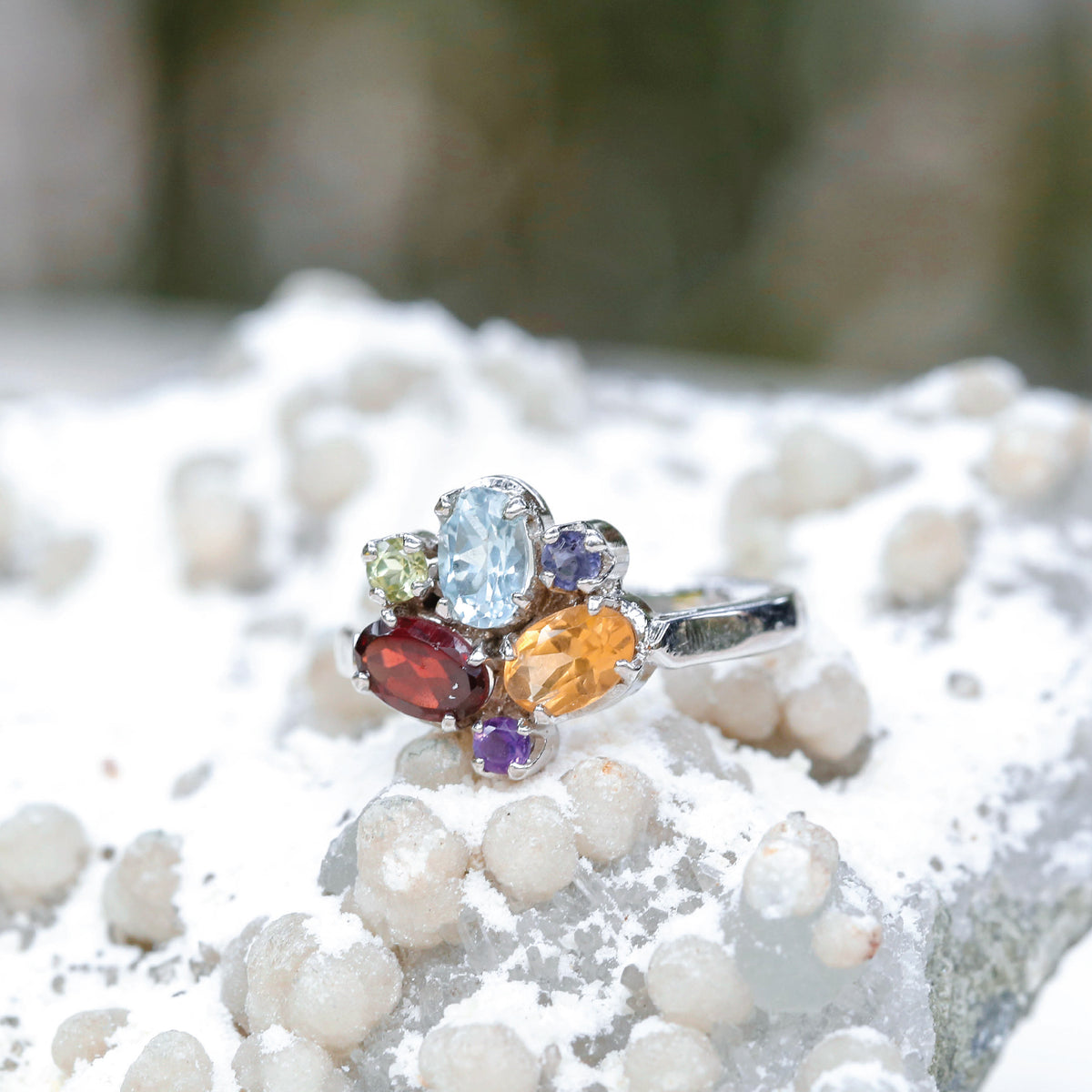 Van Color Stone Silver 925 Ring