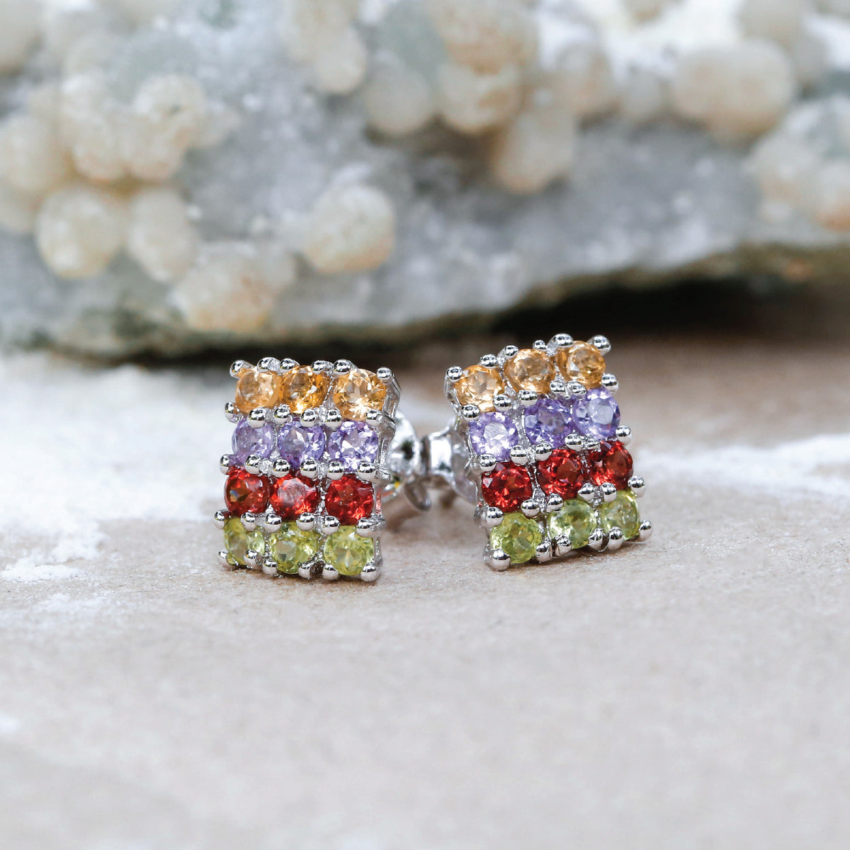 Dashiell Color Stone Silver 925 Earrings