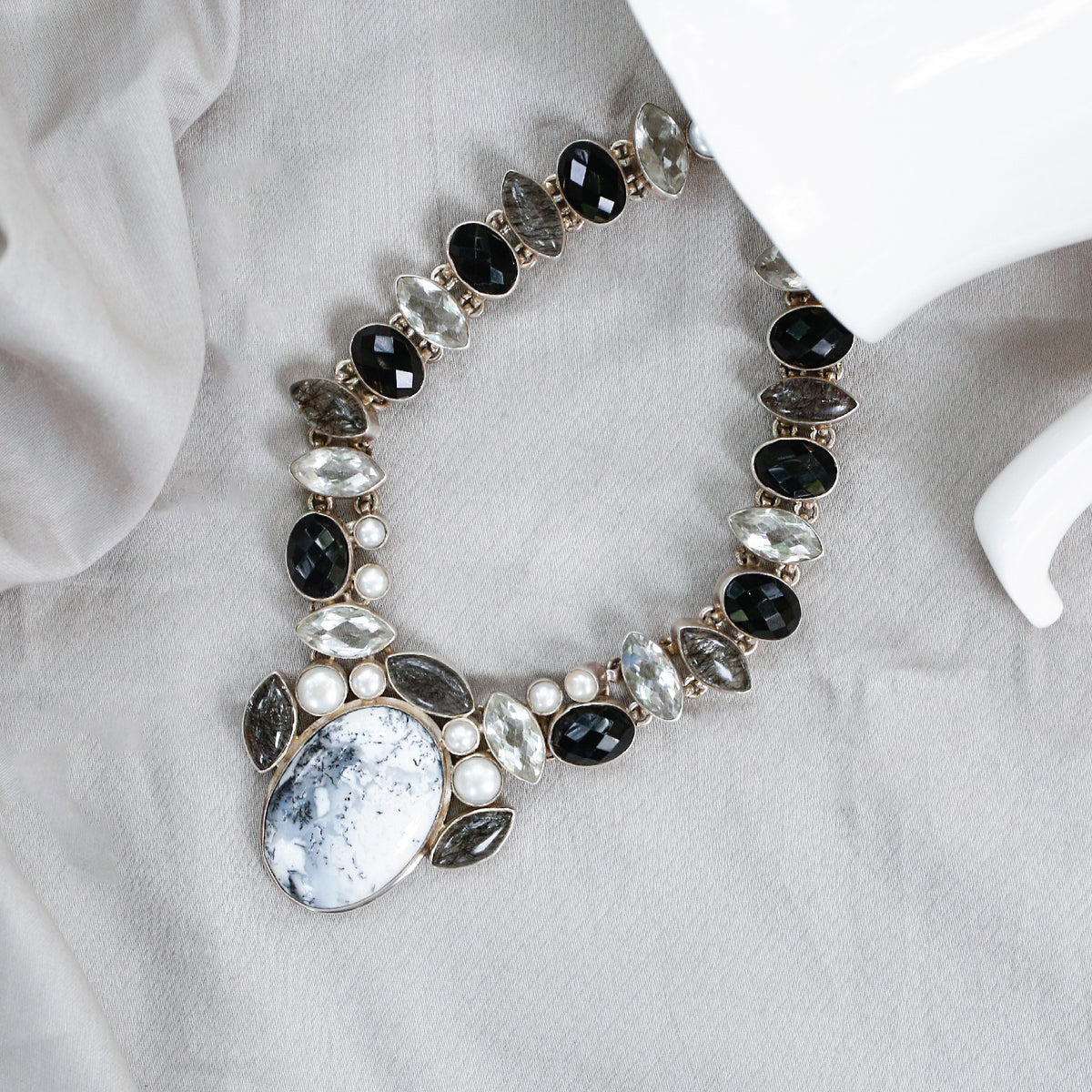 Gracy Colourstone Silver 925 Necklace