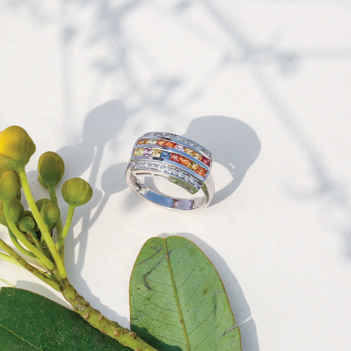 Genesis Color Stone Silver 925 Ring