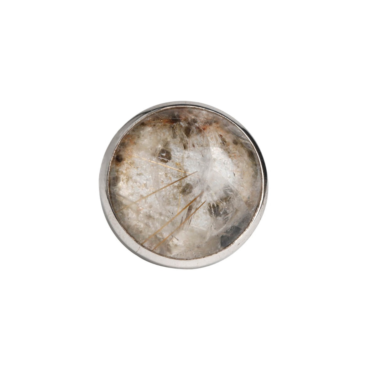 Splendid Rutile Quartz Silver 925 Ring