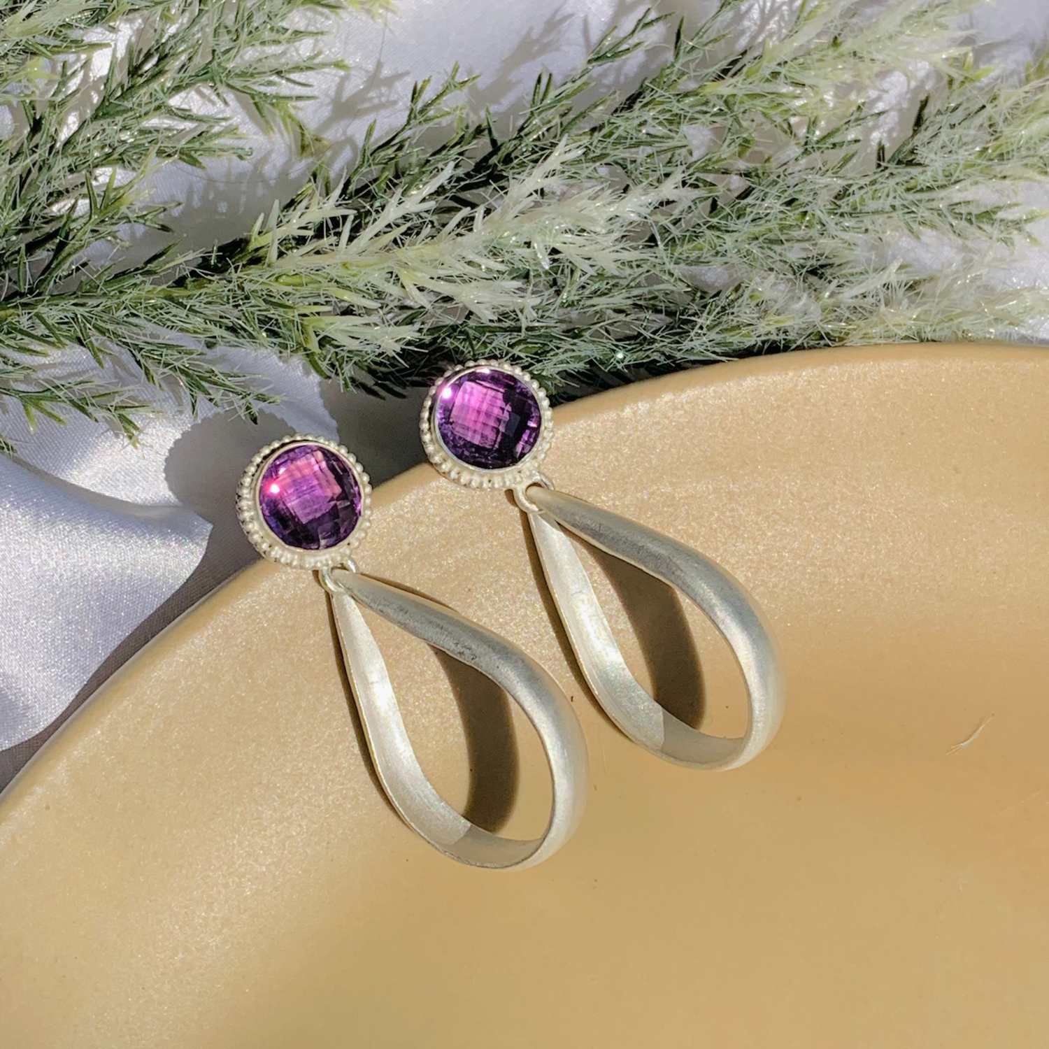 gemstone Sterling Silver Earrings