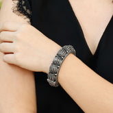 Festive Silver Bangle