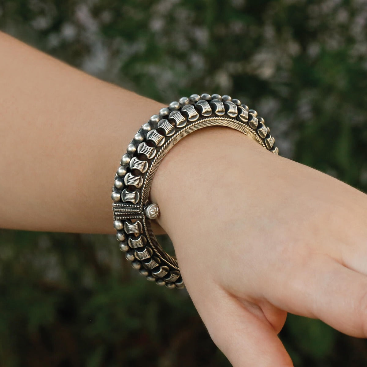 openable festive Silver Bangles