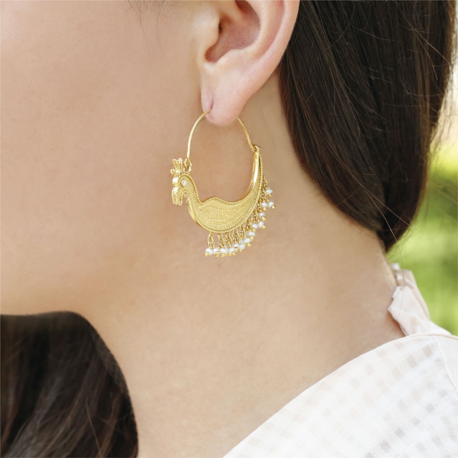 Peacock design earrings jewelry sale