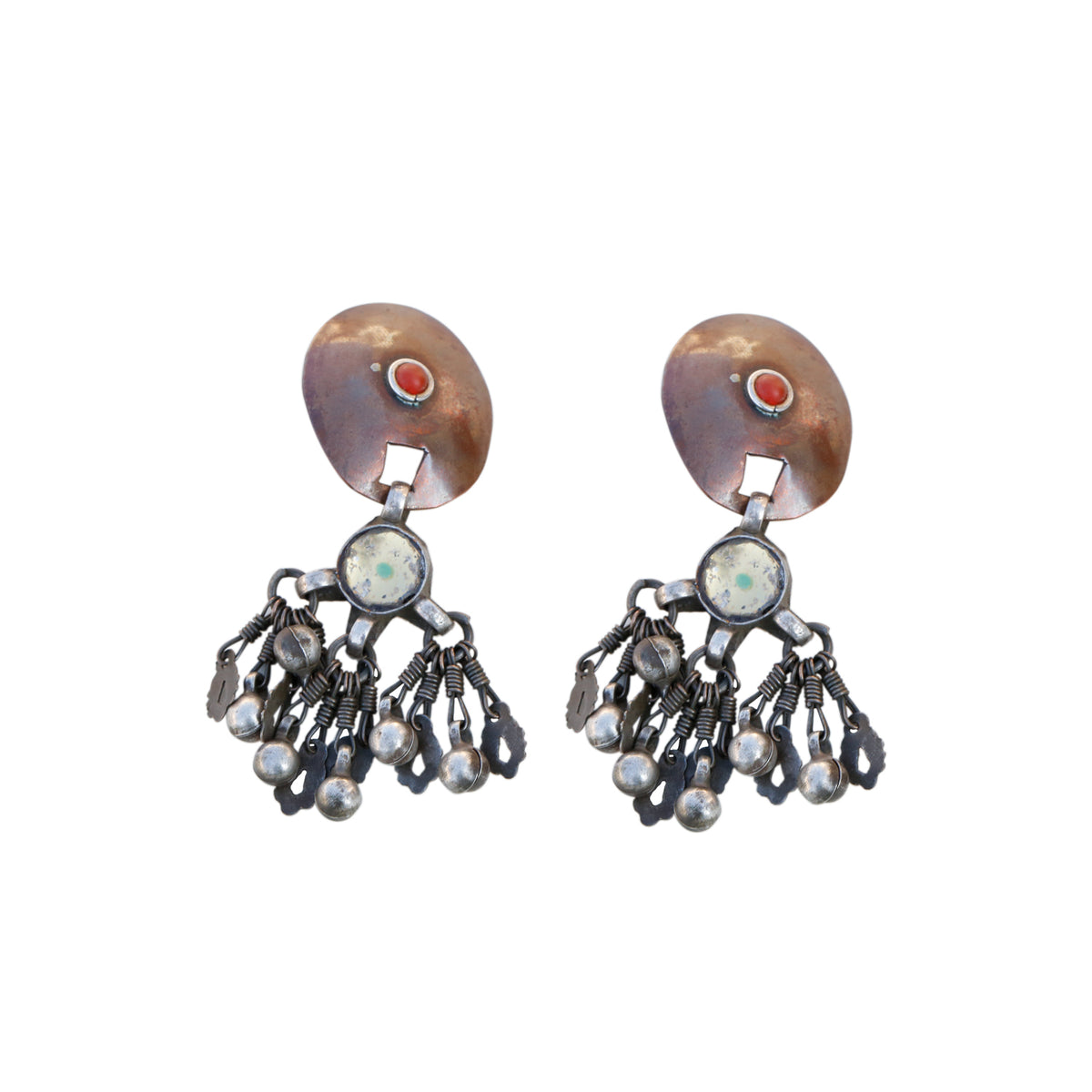Katthai Antique 18K Gold Plated Silver Earrings