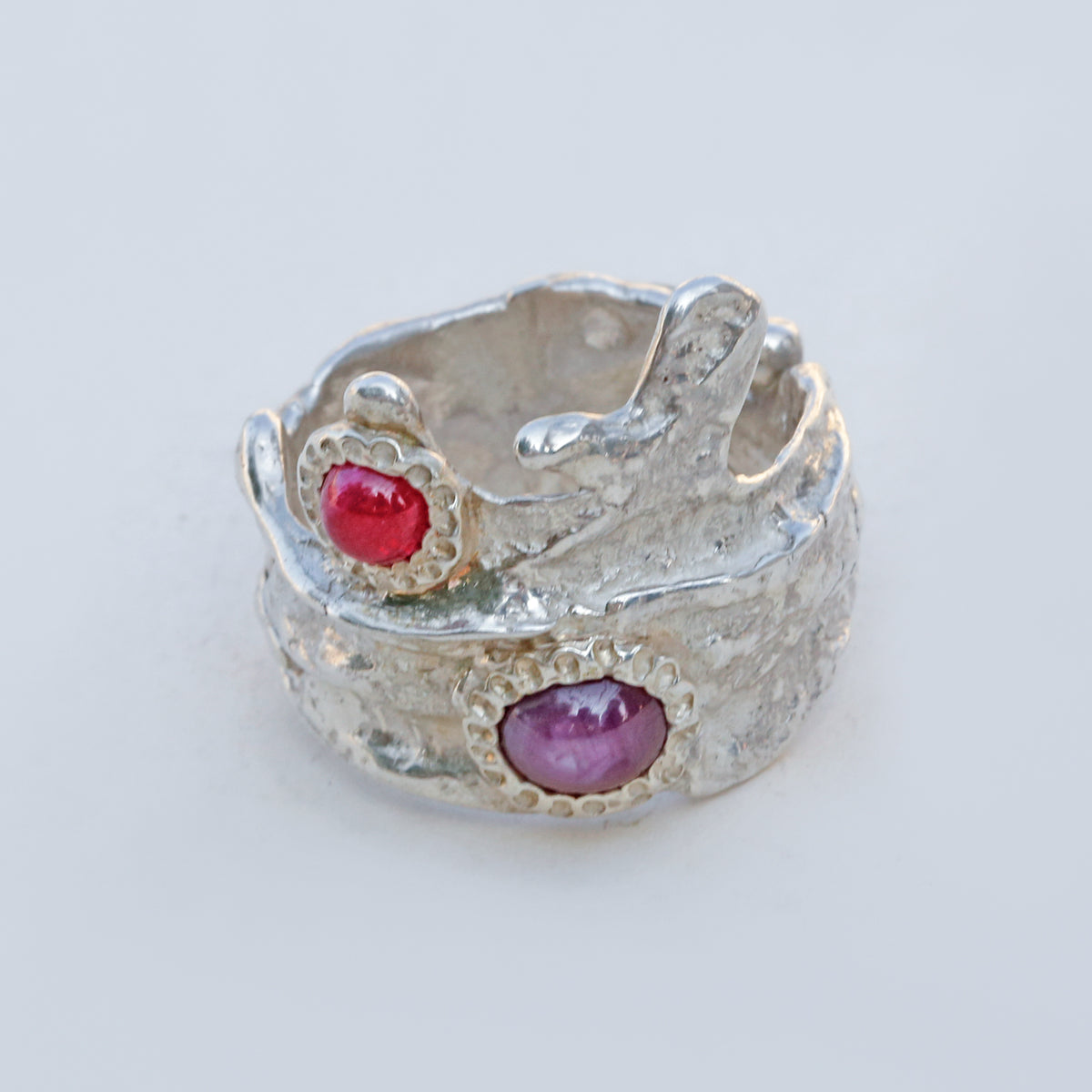 Semblance Unique Silver 925 Ruby Ring