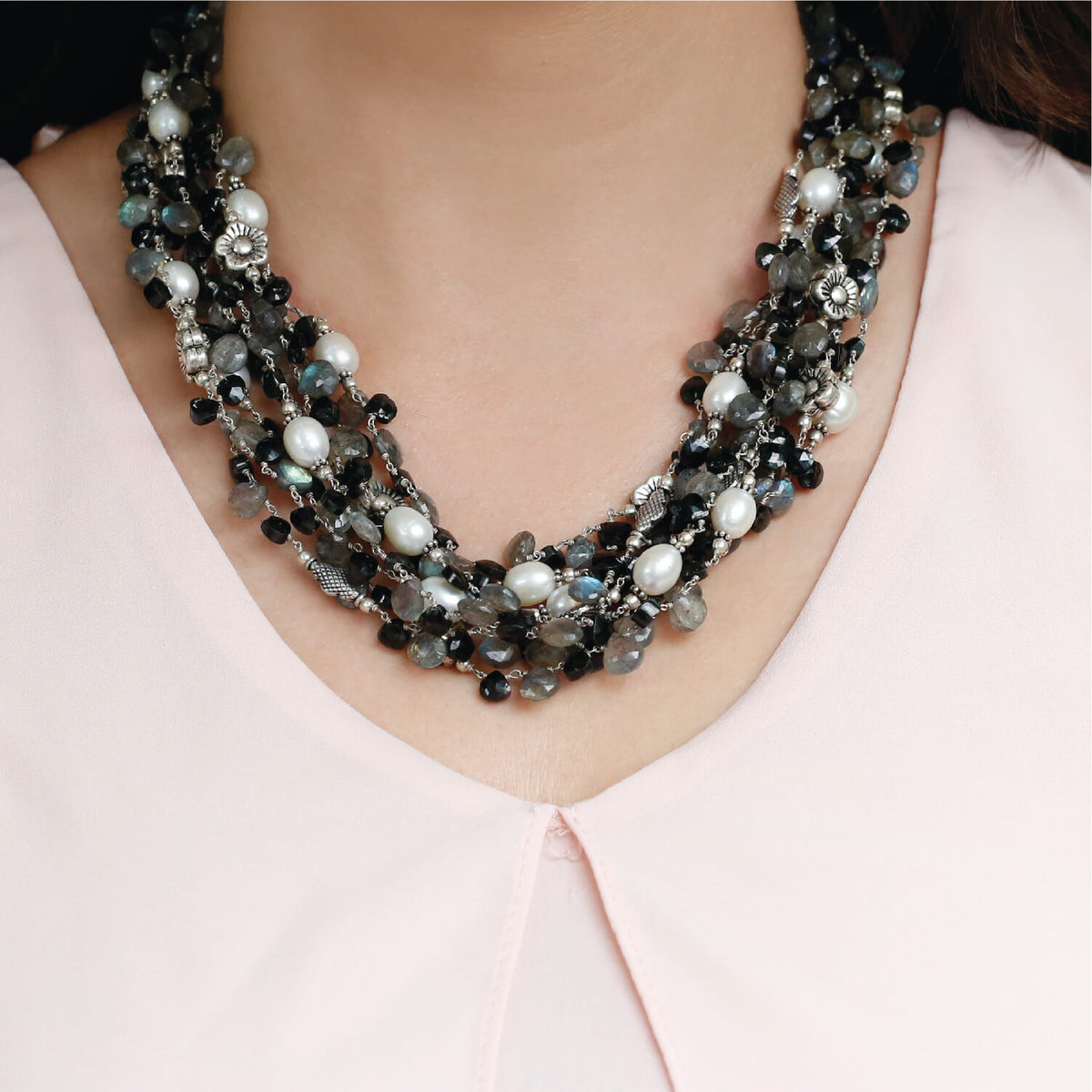 silver necklace, Labradorite Pendant silver necklace, Silver Necklaces, Earrings, Rings, Bangles, Pendants, And Anklets, Shop, Online, Beauty, Collections, Jewelry store near me, Coral, Buy online jewelry, Buy rings online, Buy earrings online, Buy neckl