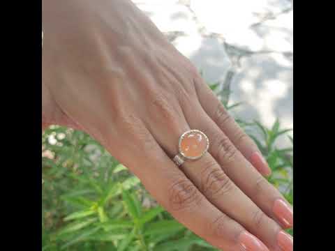 silver moonstone ring