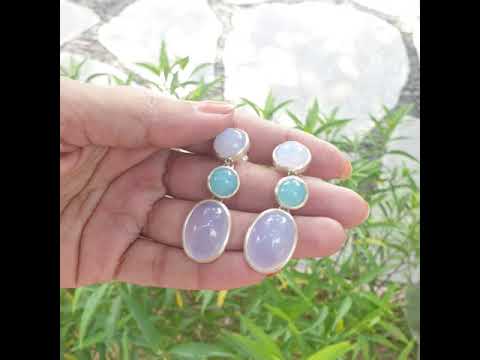 chalcedony earrings