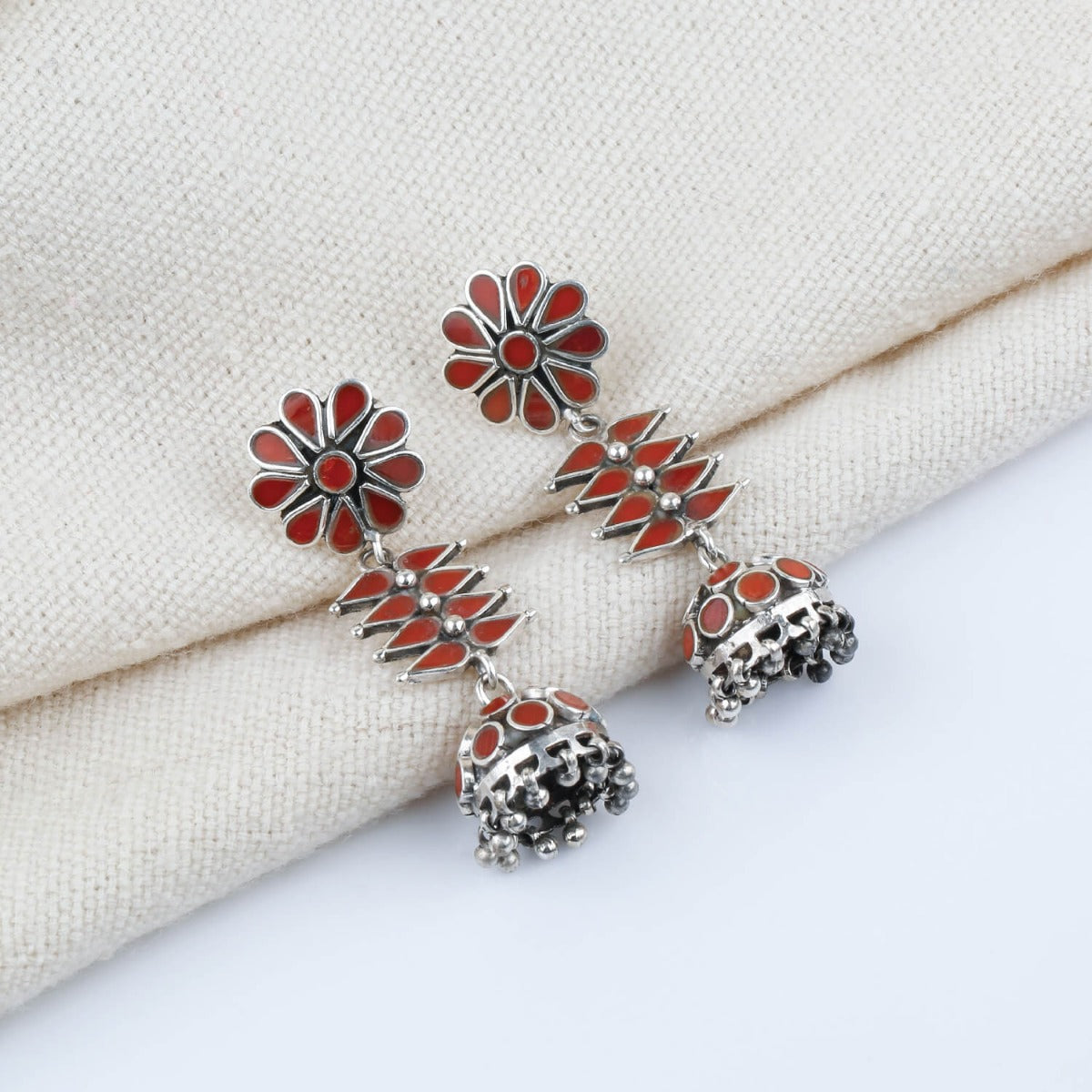 silver earrings