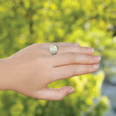 Resplendent Prehnite Silver 925 Ring