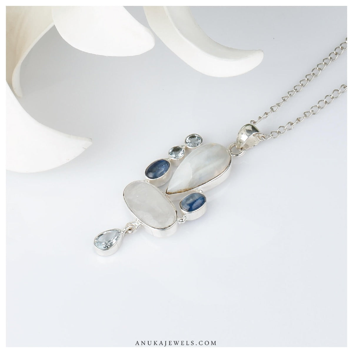 silver white pendant
