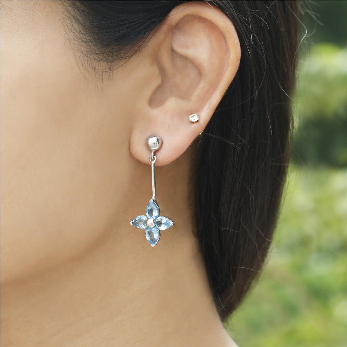 Pandora blue topaz earrings online