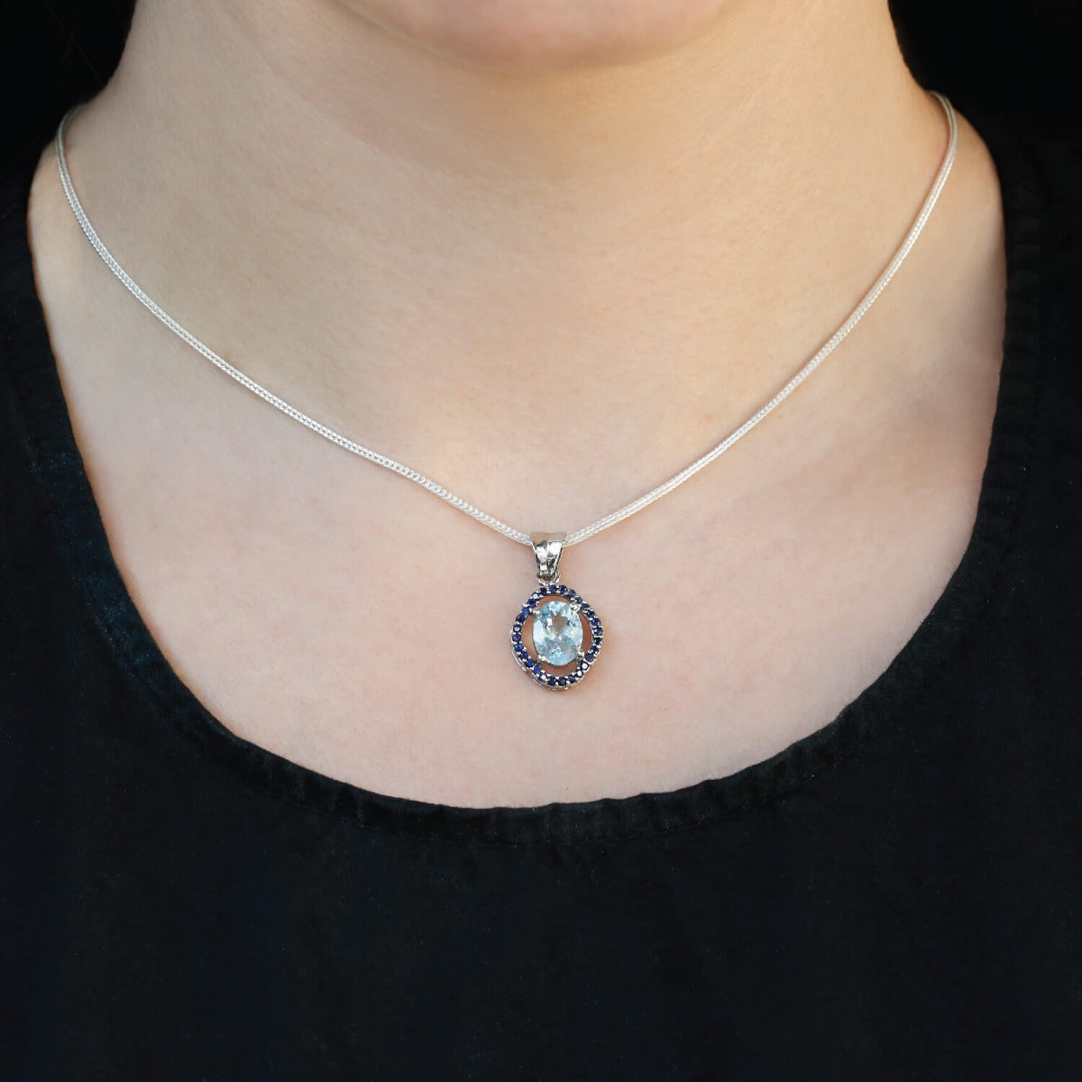 sapphire pendant