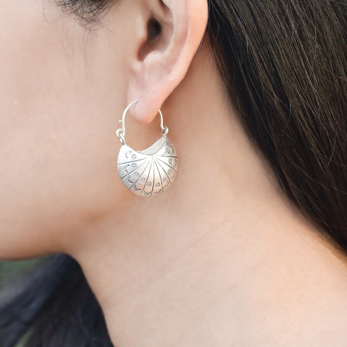 Silver hoops online deals