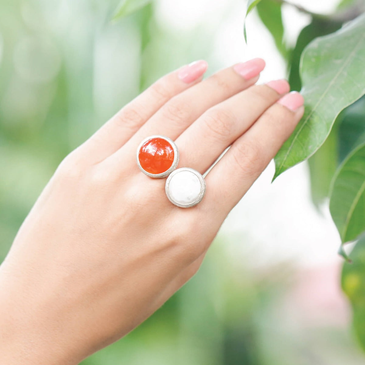Ring with sales pearl stone