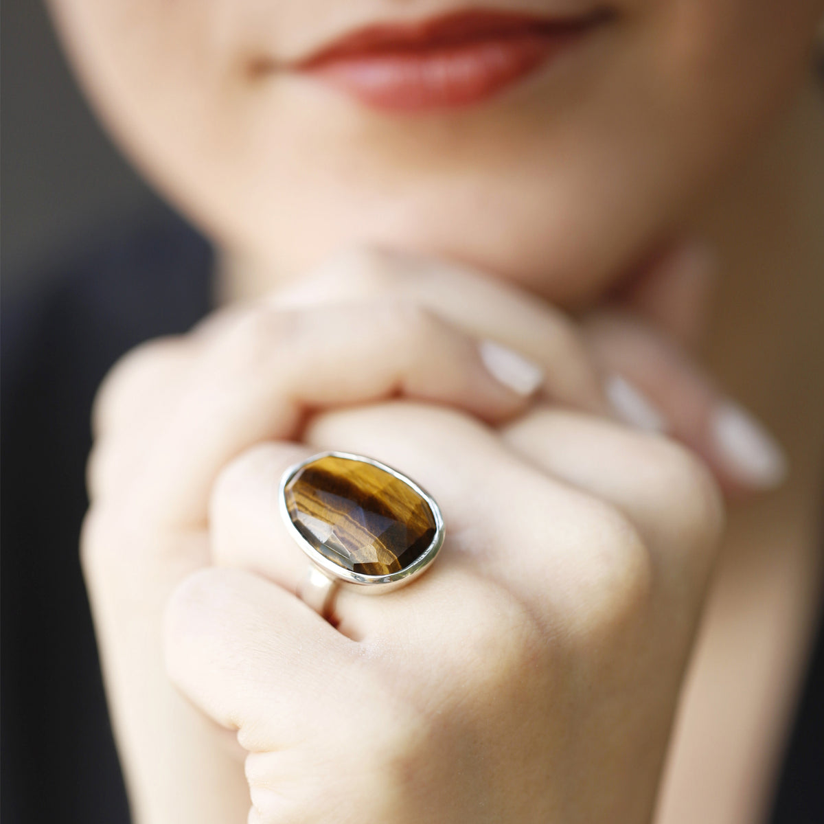 Tiger Eye Silver 925 Ring