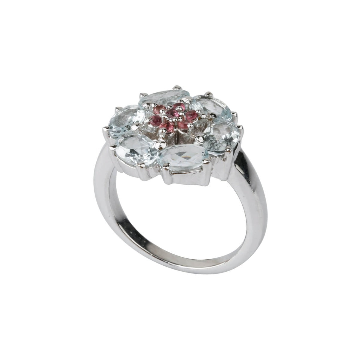 silver flower ring