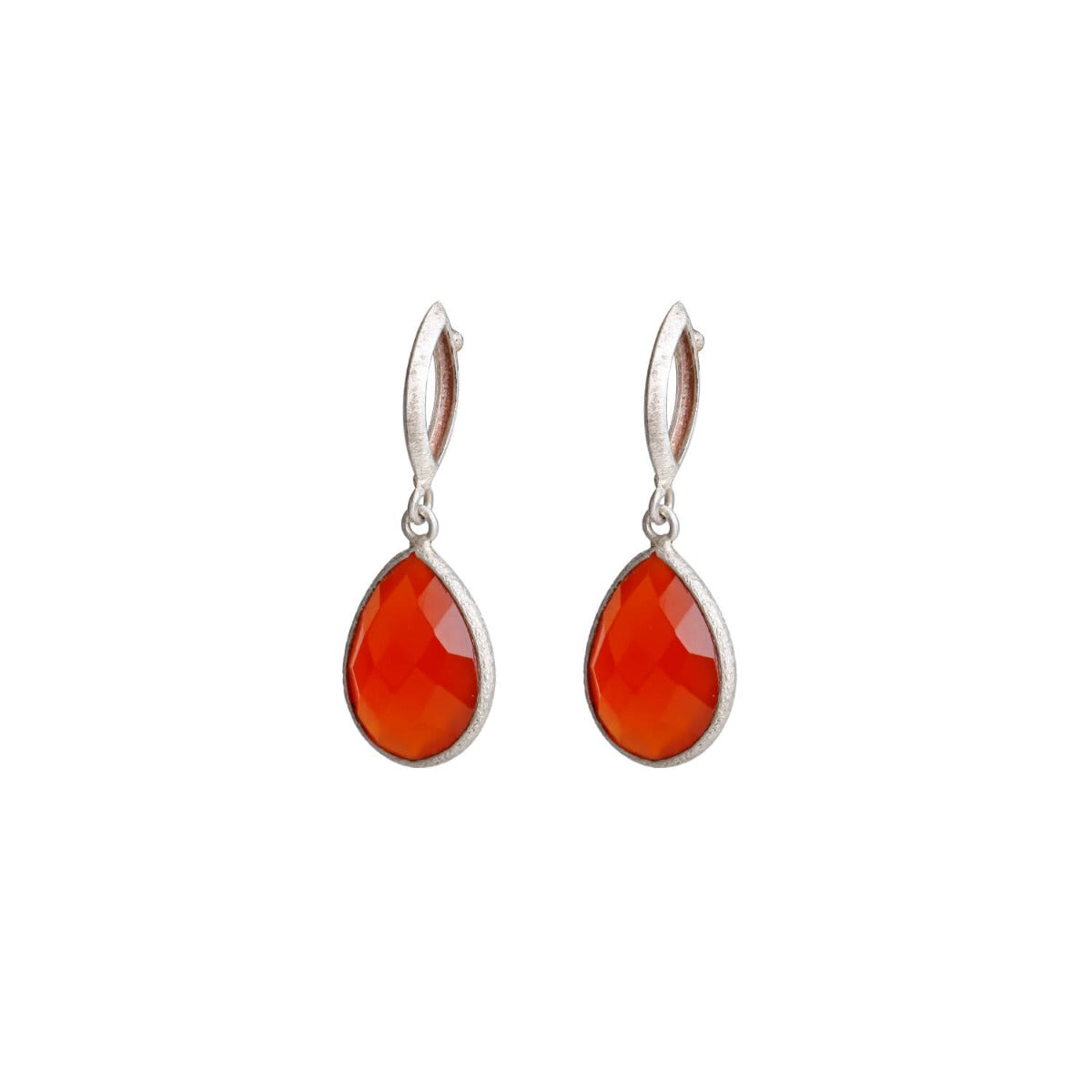 silver carnelian earrings