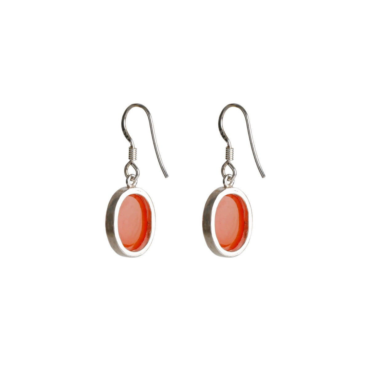 carnelian silver earrings