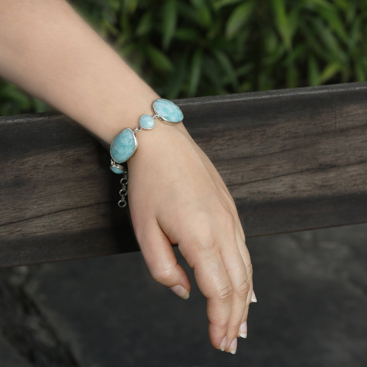 light blue bracelet
