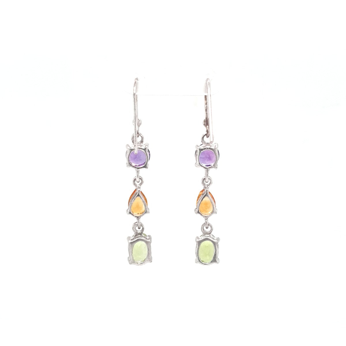 Ridge Color Stone Earrings