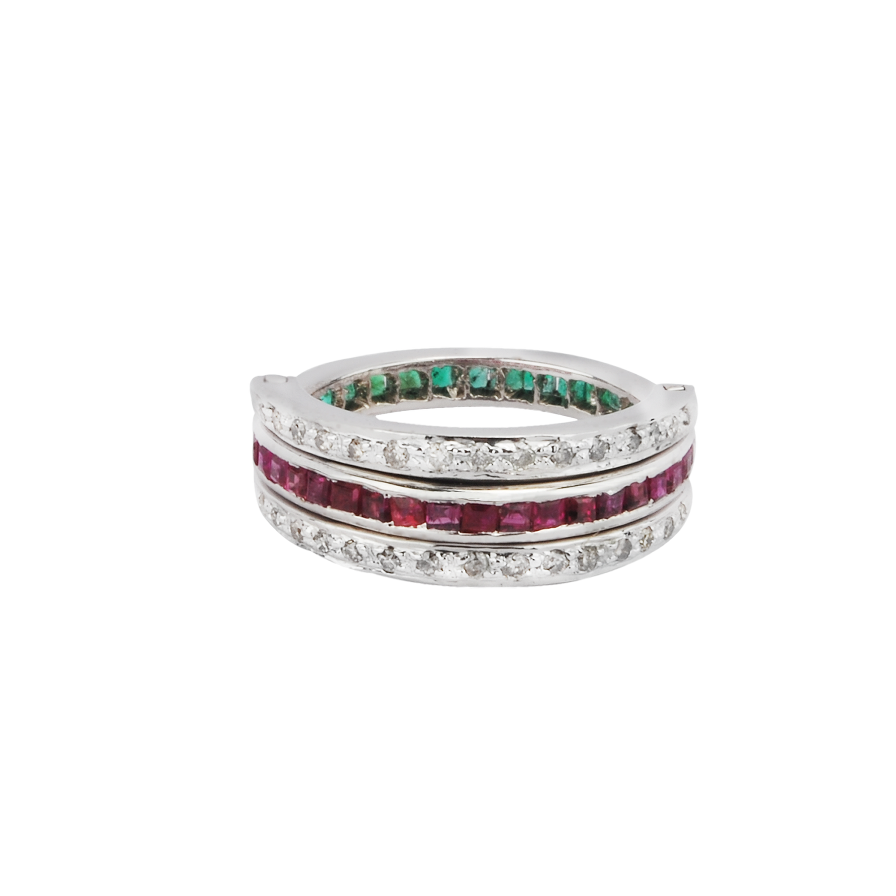 Silver Ring Stackable with Bands