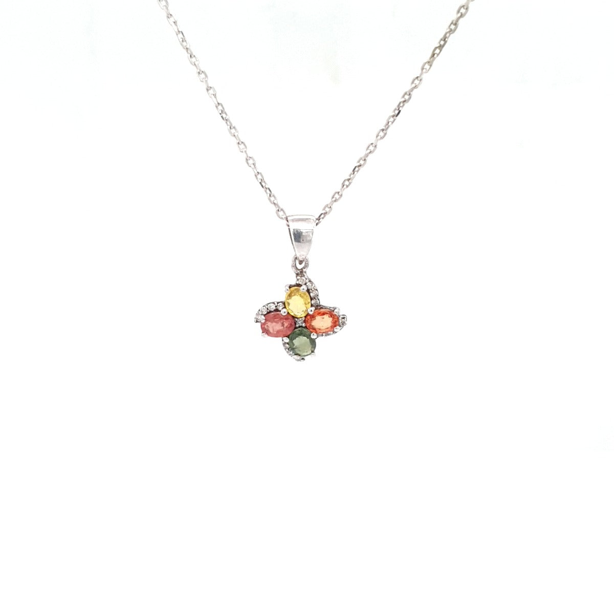 Axton Multi Stone and Diamond Pendant