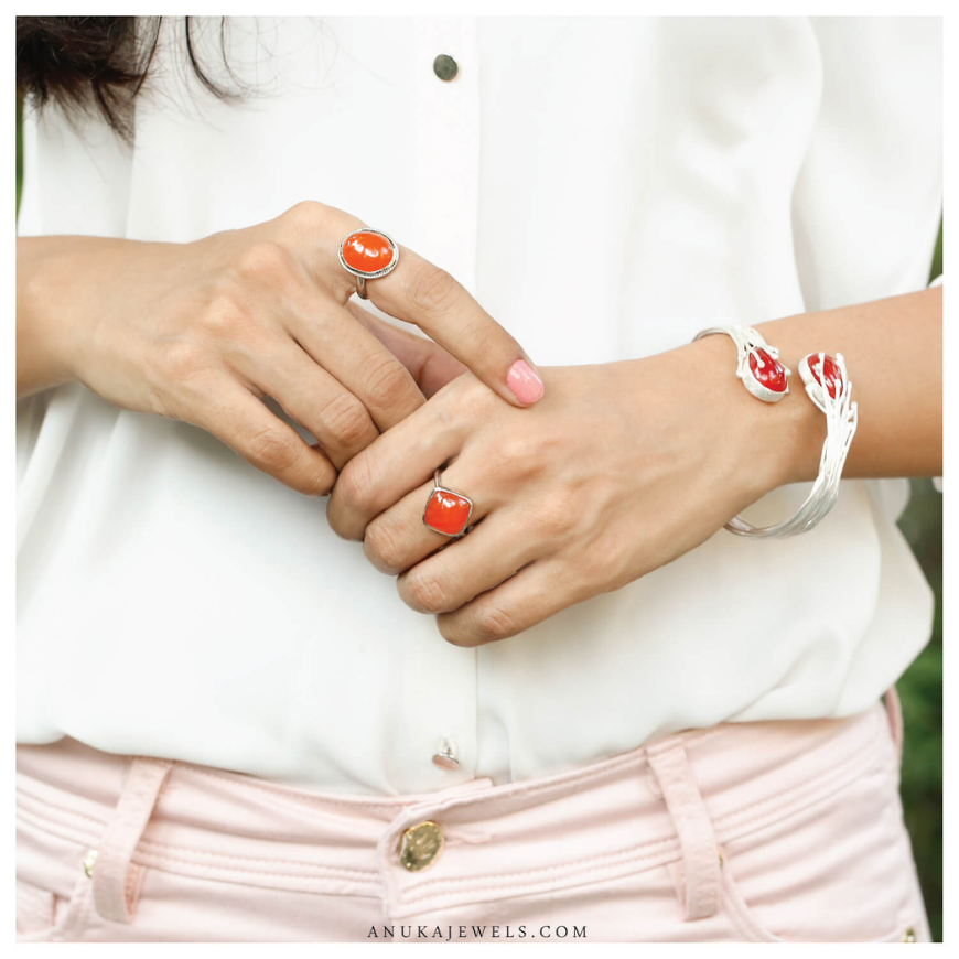 Breaking the myth : Wearing orange jewelry makes you look super glamorous