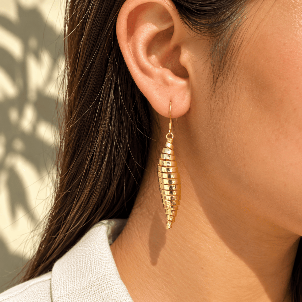 Spiral 18K Gold Plated Silver 925 Earrings