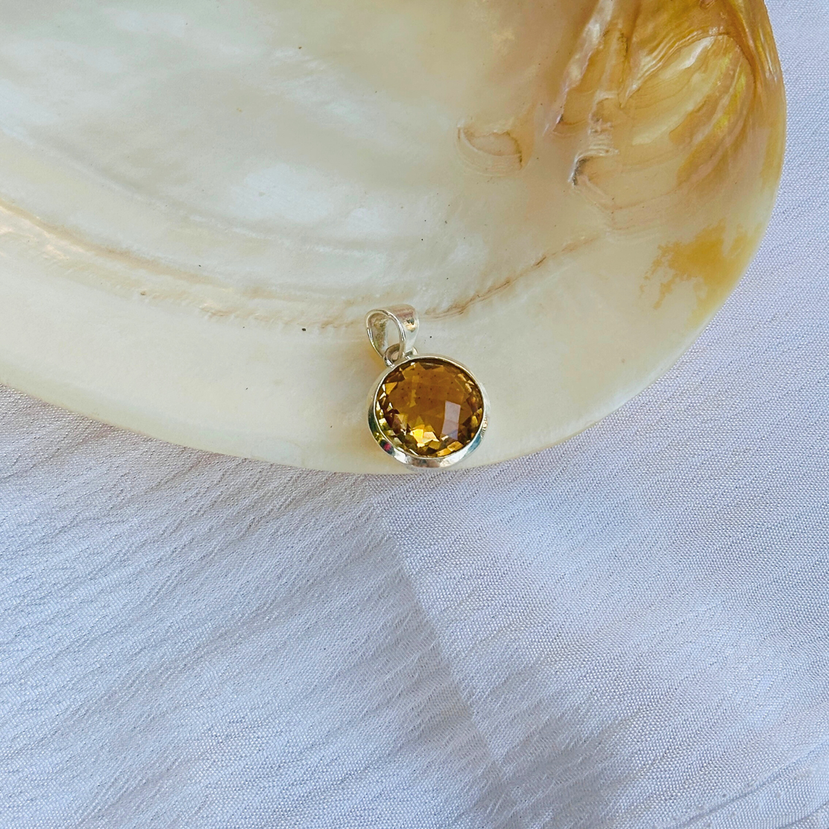 Rnu Citrine Silver 925 Pendant