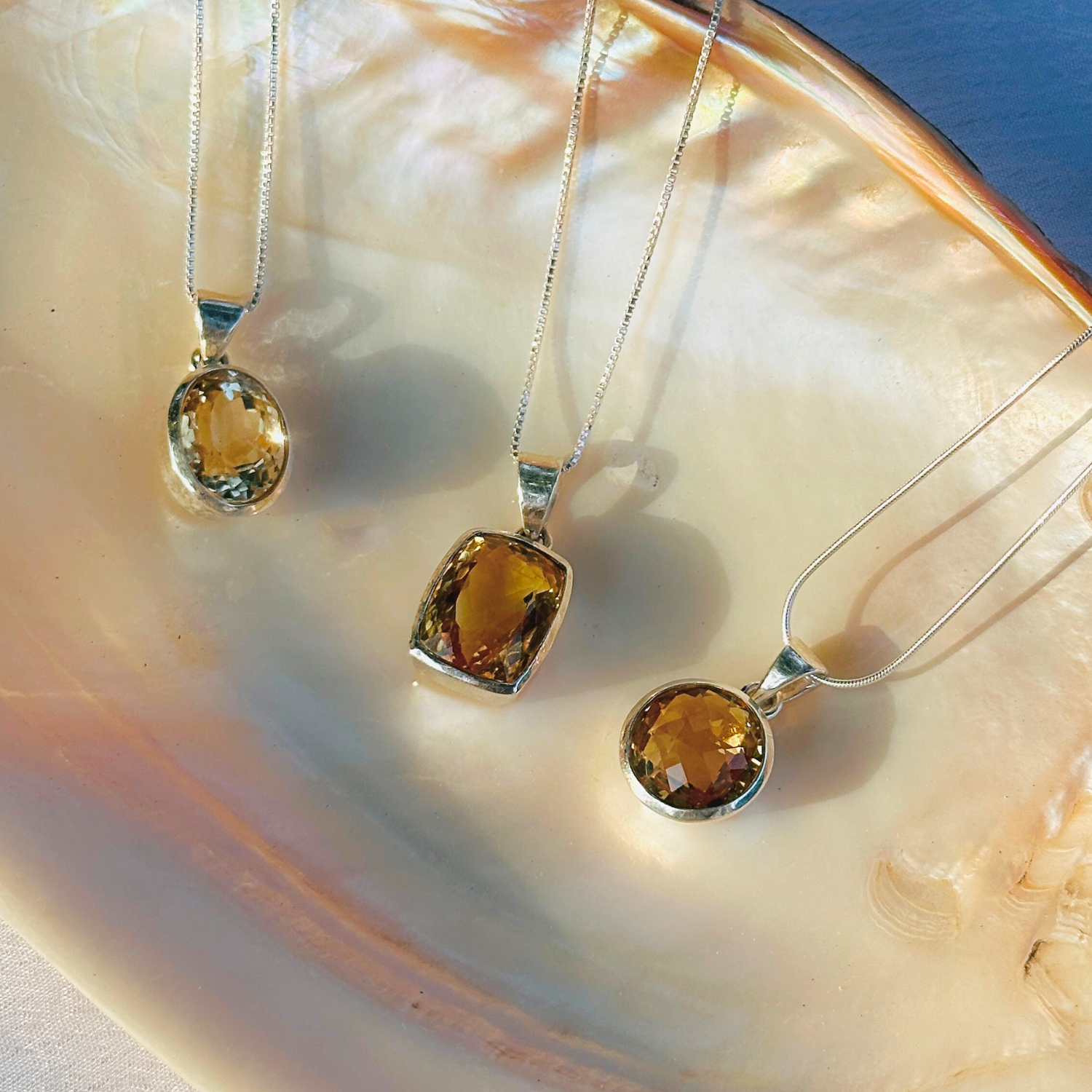 Rnu Citrine Silver 925 Pendant