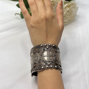 Veda Traditional Silver 925 Cuff Bangle