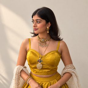 Avarna Gold Plated Silver 925 Choker Necklace