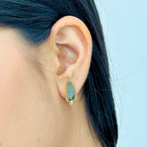 Klio Tourmaline & Diamond 18K Gold Plated Silver 925 Earrings