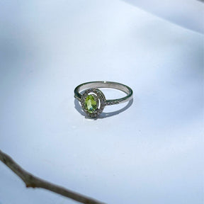 Zilvia Garnet & Peridot Gemstone Silver 925 Ring