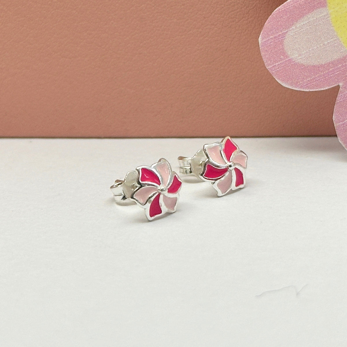Flower Silver 925 Kids Studs