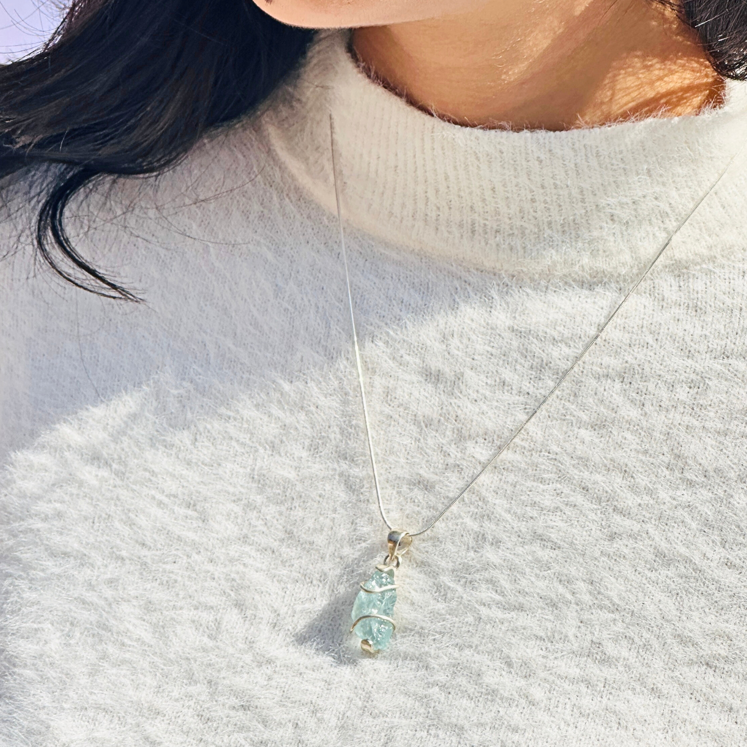 Syla Aquamarine Silver 925 Pendant