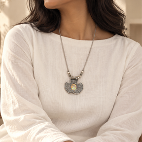 Rupa Silver 925 Handpainted Necklace