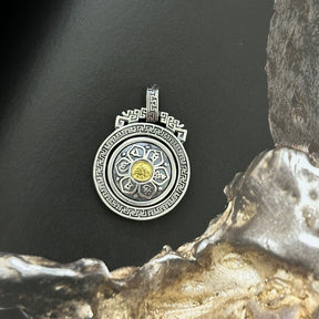 360 Rotating Silver 925 Men's Pendant
