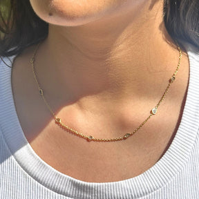 Glint Diamond Gold Plated Silver 925 Necklace
