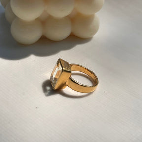 Mirae Aquamarine 18K Gold Plated Silver 925 Ring