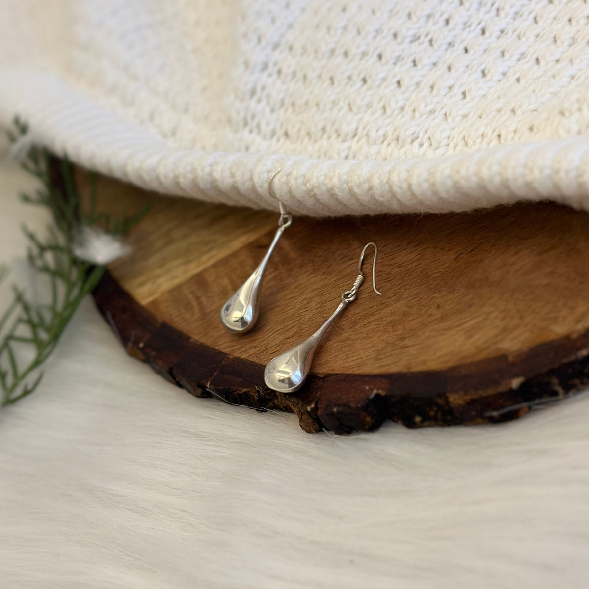 Silver Drop Danglers