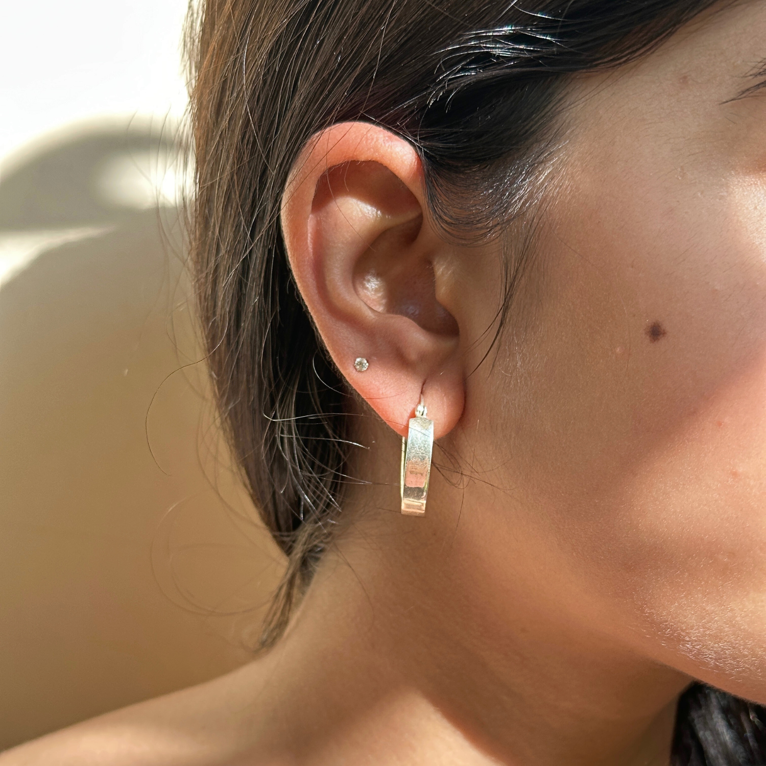 Zade Silver 925 Hoop Earrings