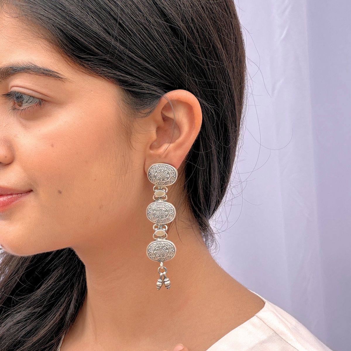Nur Traditional Silver 925 Earrrings