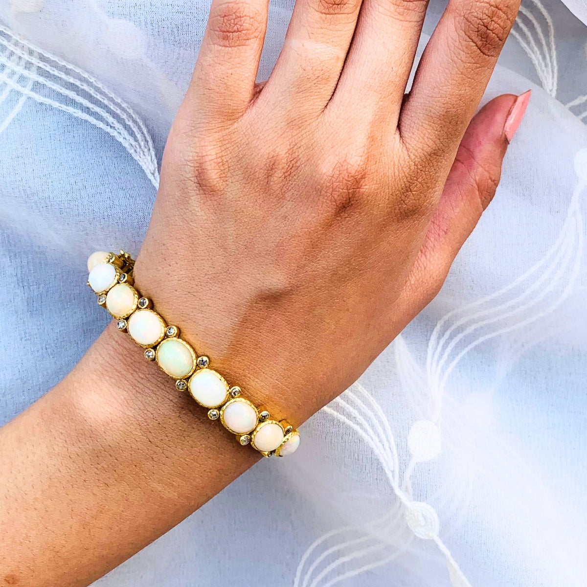 Hiranya Opal and Diamond Bracelet